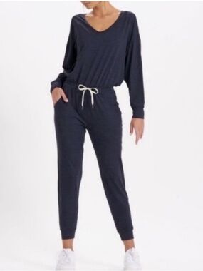 Vuori Womens Navy Drawstring Jumpsuit